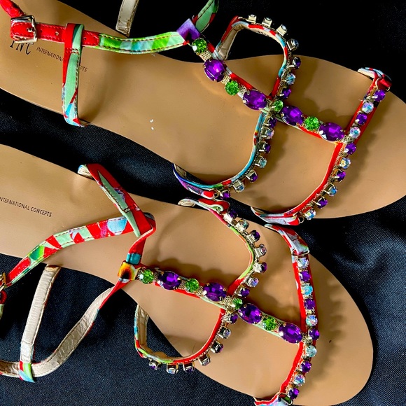 I-N-C  gem studded sandals - Picture 2 of 7
